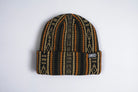 Black Autumn Knapsack Beanie by Autumn Headwear, cozy knit accessory featuring a stylish, snug fit for autumn weather.