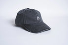 Black Autumn Six Panel Strapback hat by Autumn Headwear, featuring a classic six-panel design and adjustable strap.