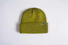 Bright yellow Autumn Static Beanie from Autumn Headwear featuring a cozy knit design, perfect for autumn accessories.