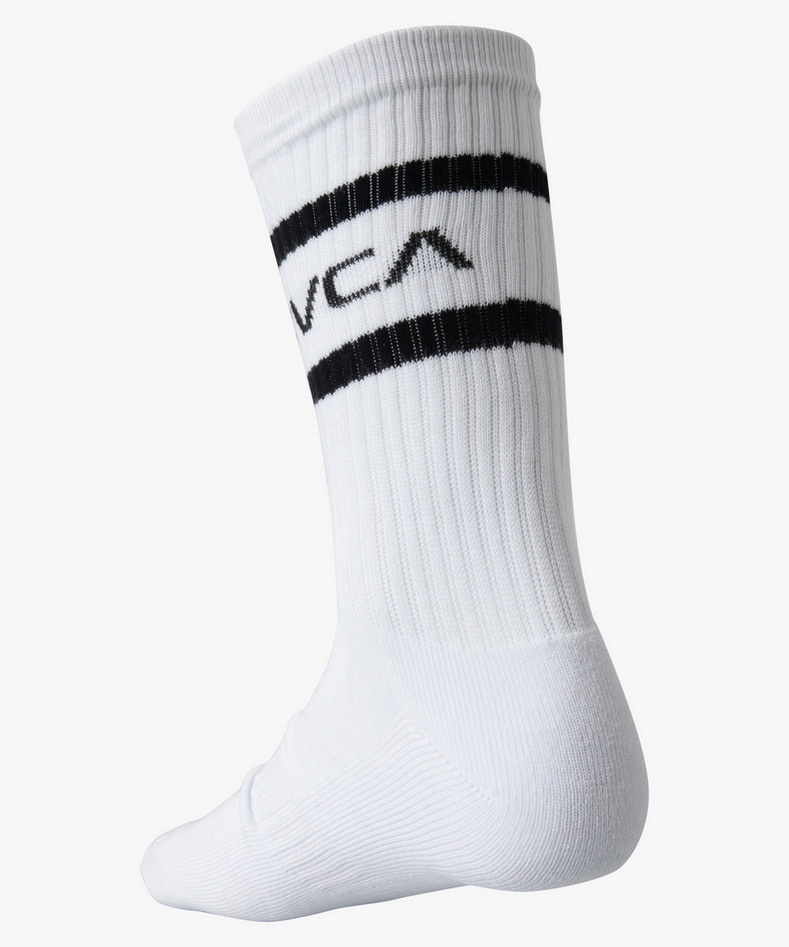 RVCA 2 Pack Striped Crew Sock - People Skate and Snowboard