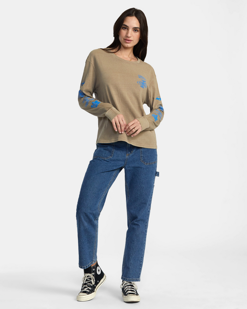 RVCA Womens The Unknown Long Sleeve Tee - People Skate and Snowboard