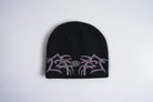 Black Corduroy Airbrush Beanie by Egan Wint, stylish knit accessory from Corduroy Headwear with a textured fabric design.