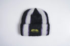 Black Corduroy Flametec Mohair Beanie by Corduroy Headwear, showcasing a cozy, textured knit beanie with a stylish, snug fit.