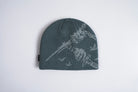 Slate Corduroy Soy Sauce Nation Skully Beanie by Corduroy Headwear, featuring a textured corduroy design and skull logo.