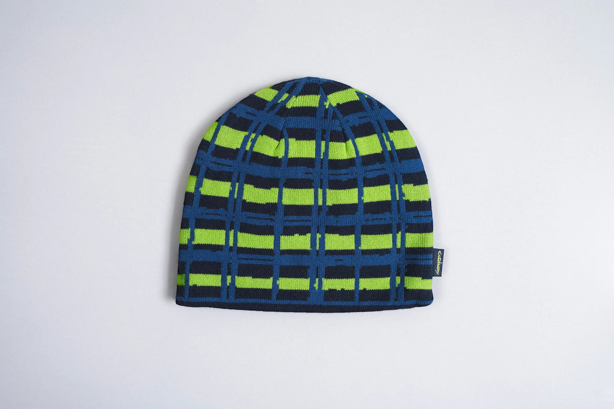 Corduroy Tartan Justin Phipps Beanie in midnight color, stylish accessories made of soft corduroy fabric.