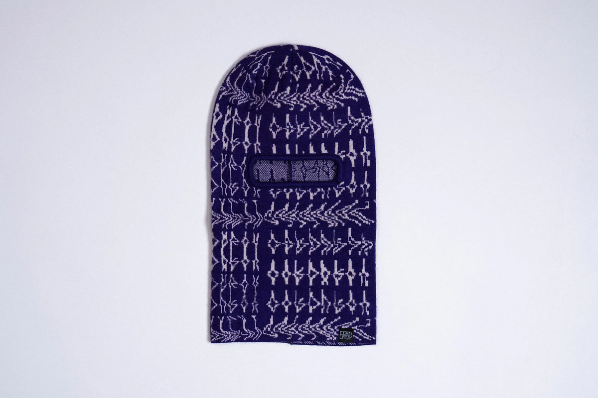 Purple Corduroy Tracers Mask from Corduroy Headwear, snow face protection accessory with a stylish textured design.
