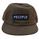 People Quad Logo Brushed Cotton Snapback Hat - People Skate and Snowboard