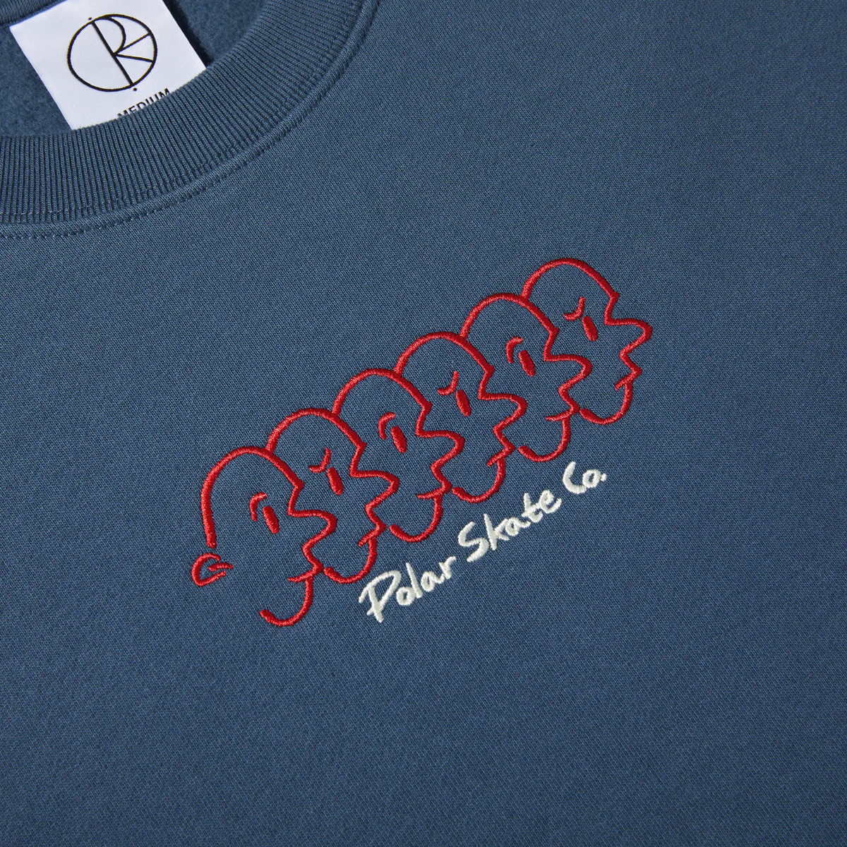 Polar Skate Co. Dave Faces Crewneck - People Skate and Snowboard