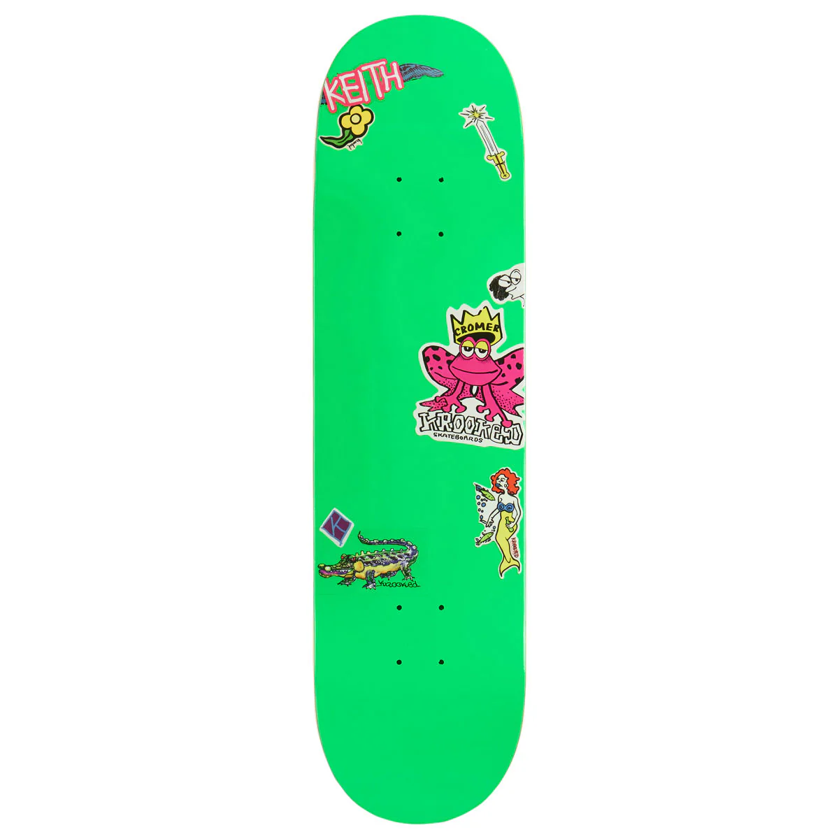 Krooked Cromer Neon Sticker Skate Deck 8.25" - People Skate and Snowboard