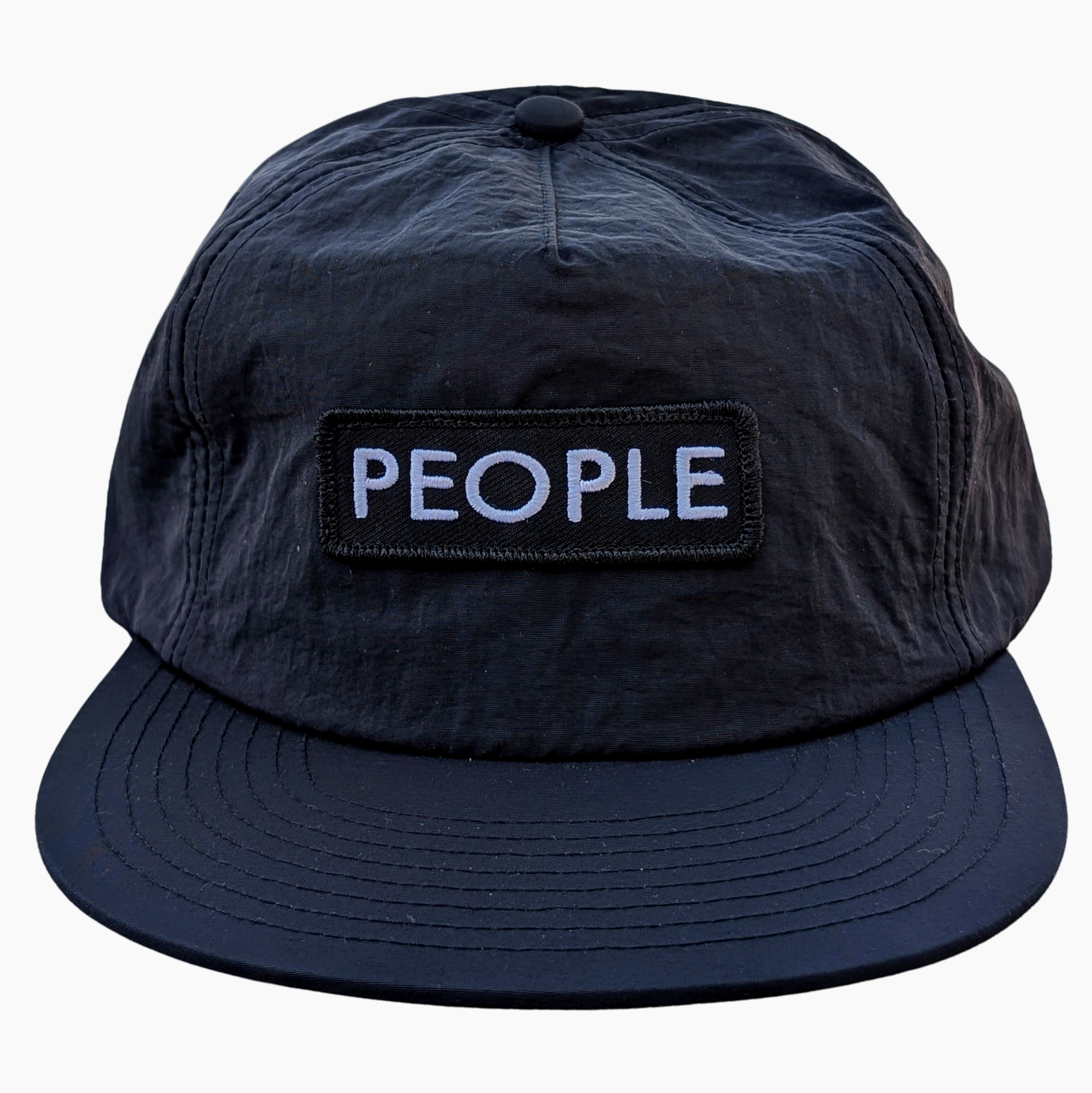 People Quad Logo Nylon Snapback Hat - People Skate and Snowboard