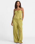 RVCA Womens Stripe New Yume Wide Leg Pant - People Skate and Snowboard