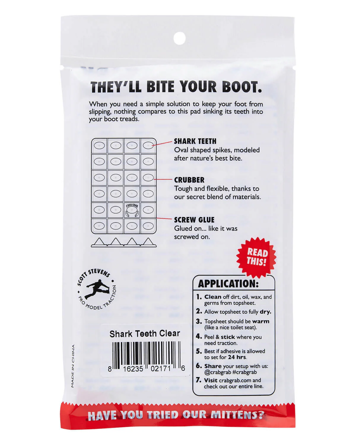 Crab Grab Shark Teeth Stomp Pad - People Skate and Snowboard