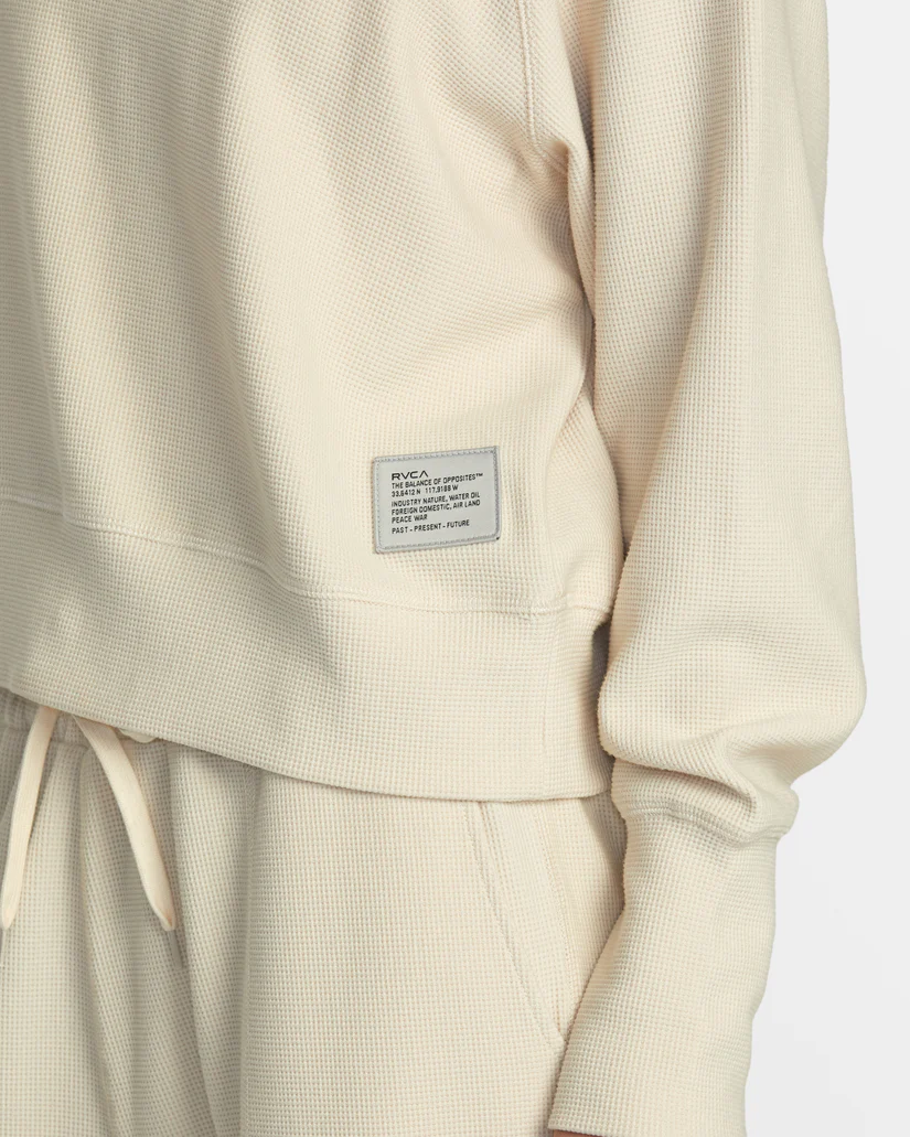 RVCA Womens Sofie Waffle Mock Neck Top - People Skate and Snowboard