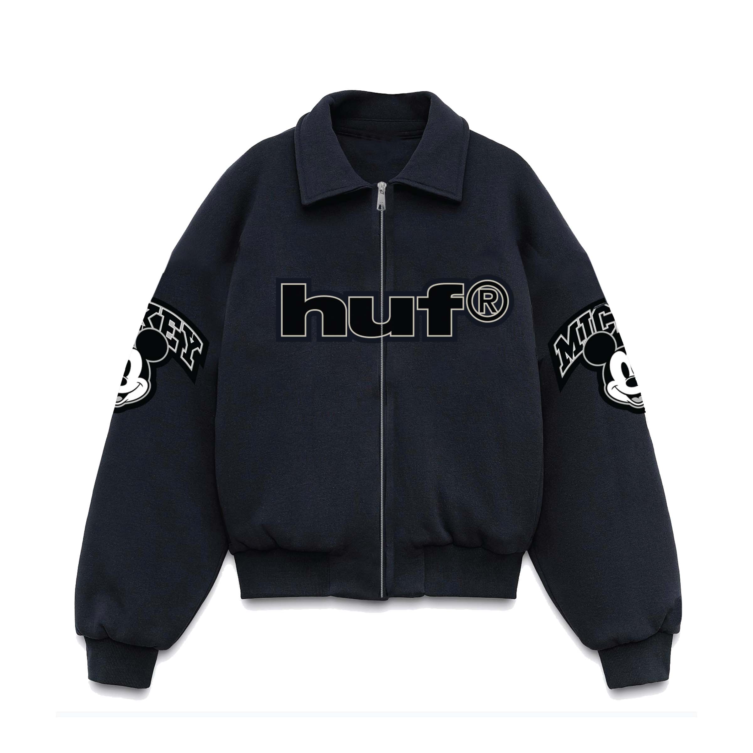 HUF x Mickey Worldwide Tour Varsity Jacket - People Skate and Snowboard