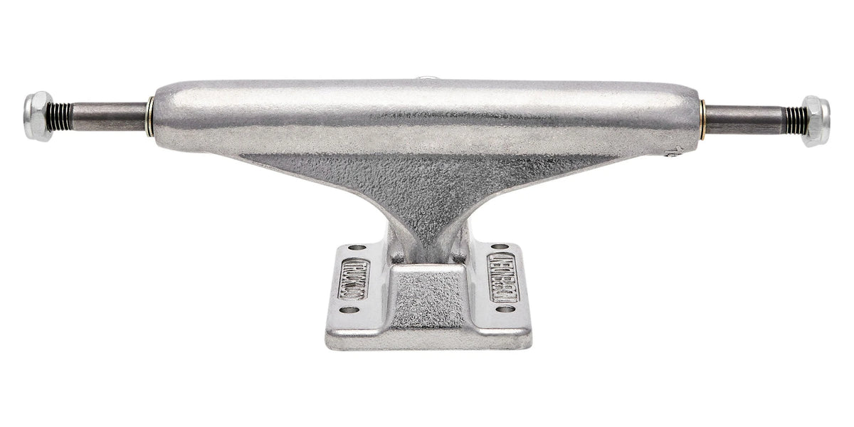 Independent Stage 11 polished standard skateboard trucks pair, silver finish close-up