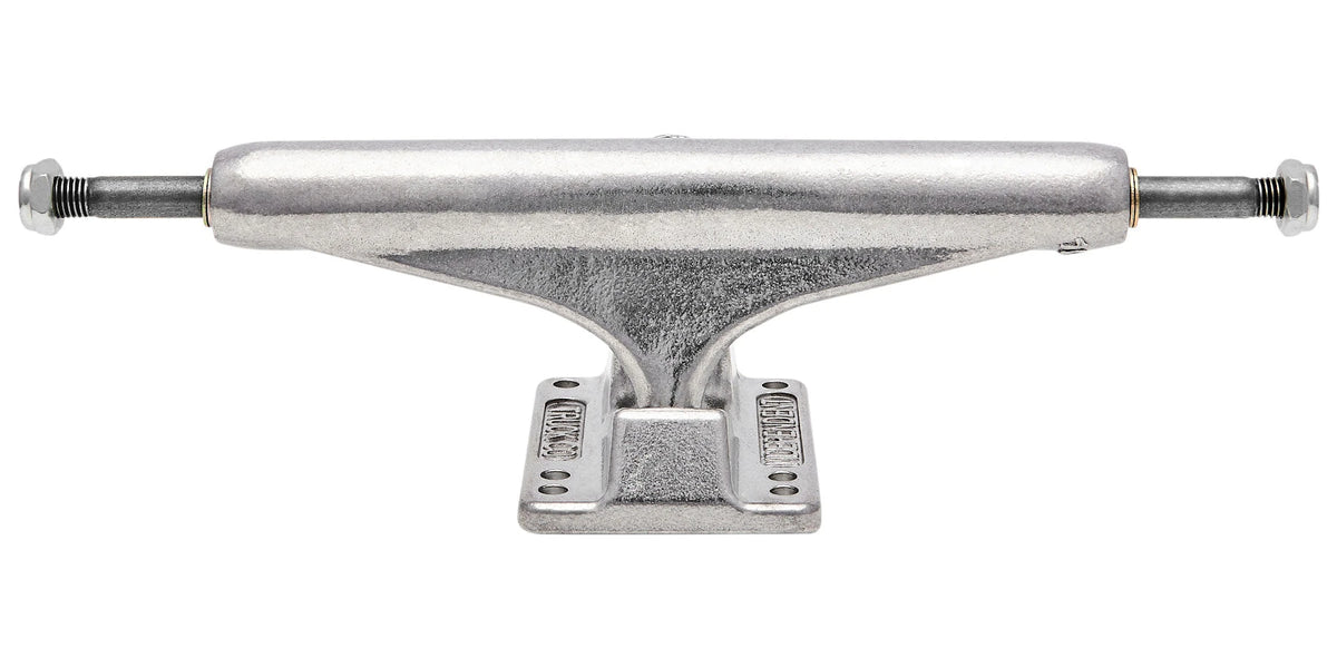 Independent Stage 11 polished standard skateboard trucks pair from side view