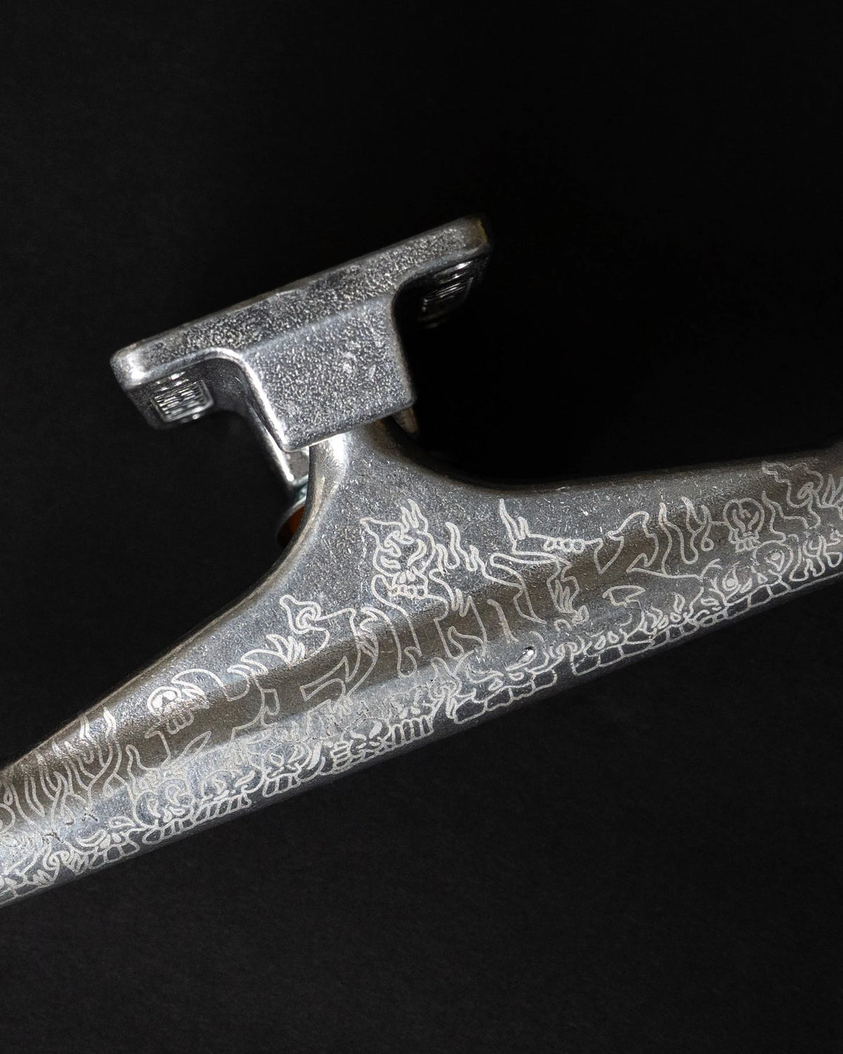 Independent Stage 11 TFunk Pro Standard 159 skateboard trucks, silver pair viewed from above