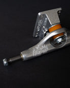 Independent Stage 11 TFunk Pro Standard Trucks 159, silver skateboard truck pair with branded details