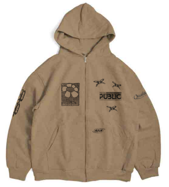 Public Sum Zip Up Hoodie - People Skate and Snowboard