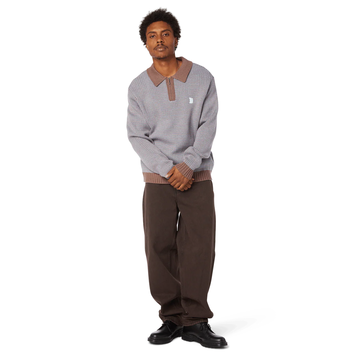Huf Megablast Two Tone Waffle Sweater - People Skate and Snowboard