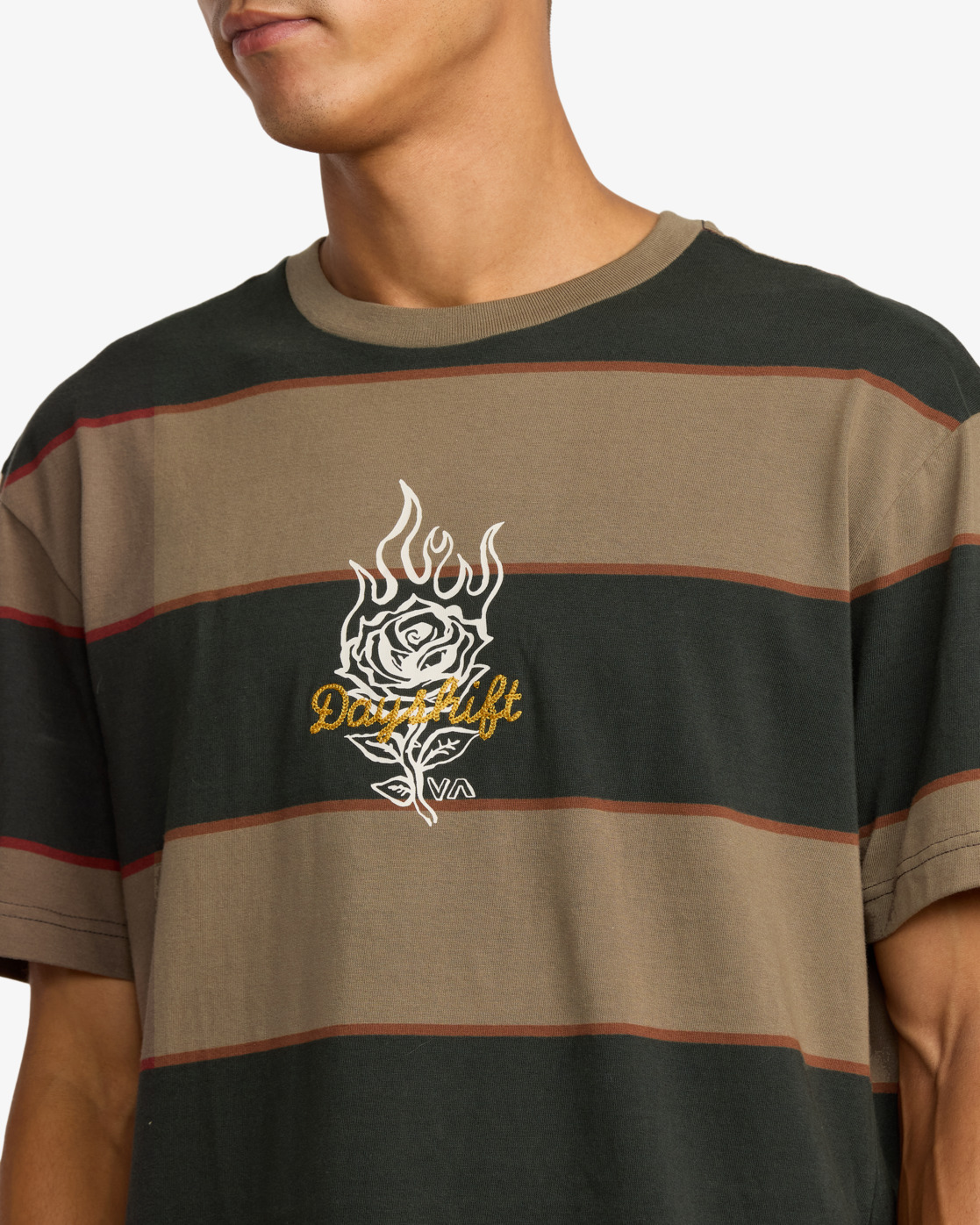 RVCA KSL Stripe Short Sleeve Tee - People Skate and Snowboard