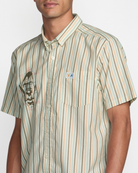 RVCA Jacobs Archive Stripe Shirt size Large - People Skate and Snowboard