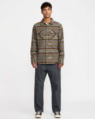 RVCA Dayshift Blanket Flannel Long Sleeve Shirt - People Skate and Snowboard