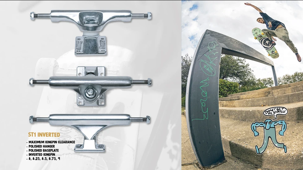 Slappy ST1 Inverted Skateboard Trucks - People Skate and Snowboard