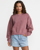 RVCA Womens Forever Fleece Crewneck - People Skate and Snowboard