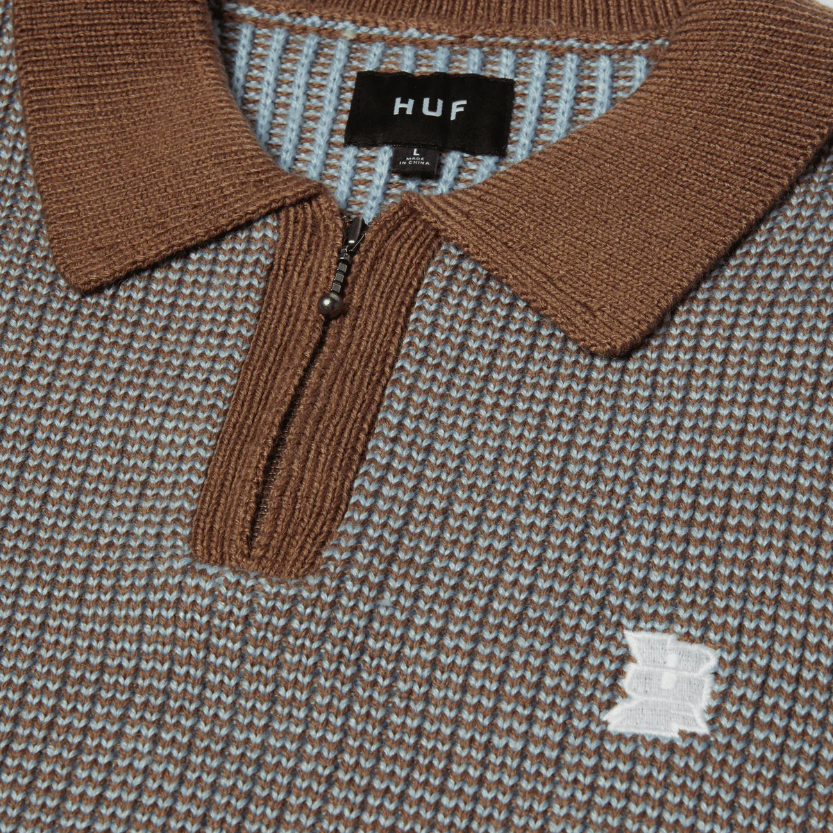 Huf Megablast Two Tone Waffle Sweater - People Skate and Snowboard