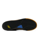 New Balance Numeric Jamie Foy 306C cupsole skate shoes in shadow blue and yellow outsole view
