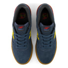 New Balance Numeric Jamie Foy 306C cupsole skate shoes in shadow blue and yellow, top view
