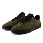 New Balance Numeric 340 men's skate shoes in olive and black, pair shown from front angle