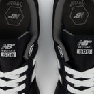 New Balance Numeric Brandon Westgate 508 black skate shoe tongue and white laces detail