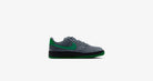 Nike SB 'Nocturnal' Air Force 1 Low SE men's shoes in Cool Grey and Court Green, medial side view
