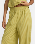 RVCA Womens Stripe New Yume Wide Leg Pant - People Skate and Snowboard