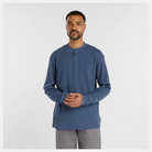 New Balance Numeric Waffle Knit Long Sleeve Henley - People Skate and Snowboard