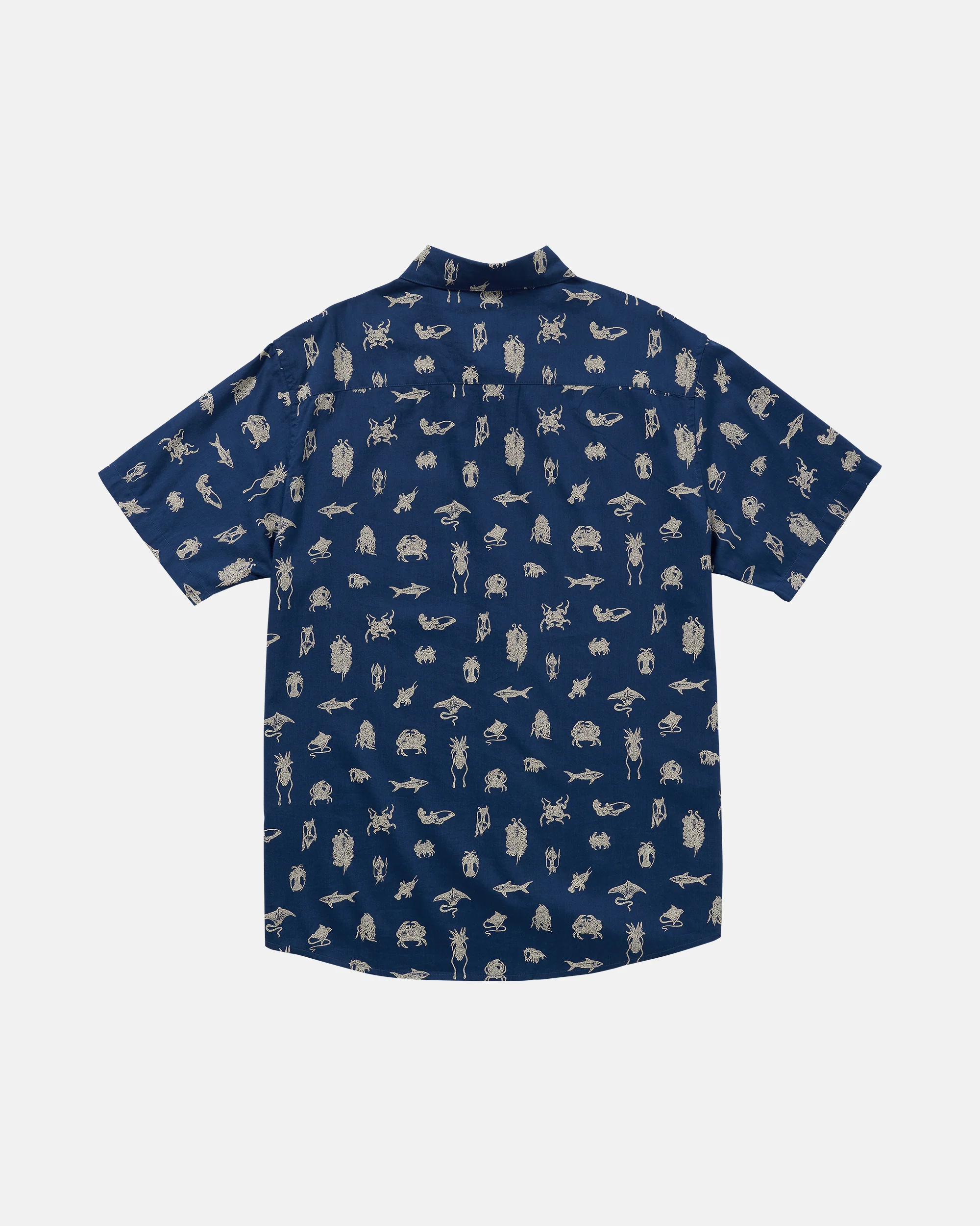 RVCA Sea Life Short Sleeve Button Up Shirt - People Skate and Snowboard
