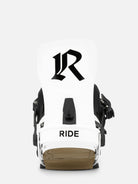 RIDE Drone White 2027 snowboard bindings – highback rear view