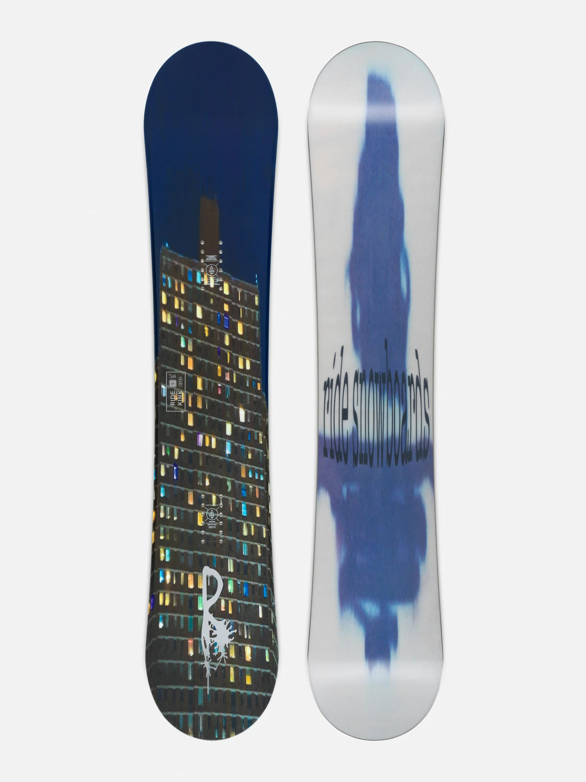 RIDE Kink 2027 snowboard – top and base graphics