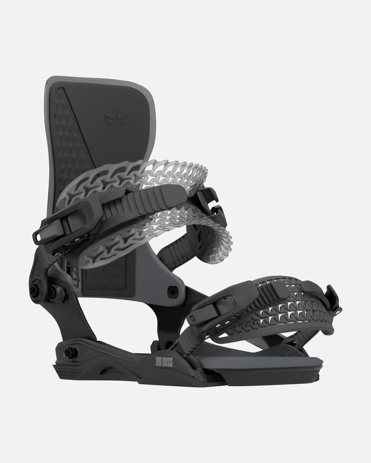 Rome 390 Boss AW black snowboard bindings, view 2