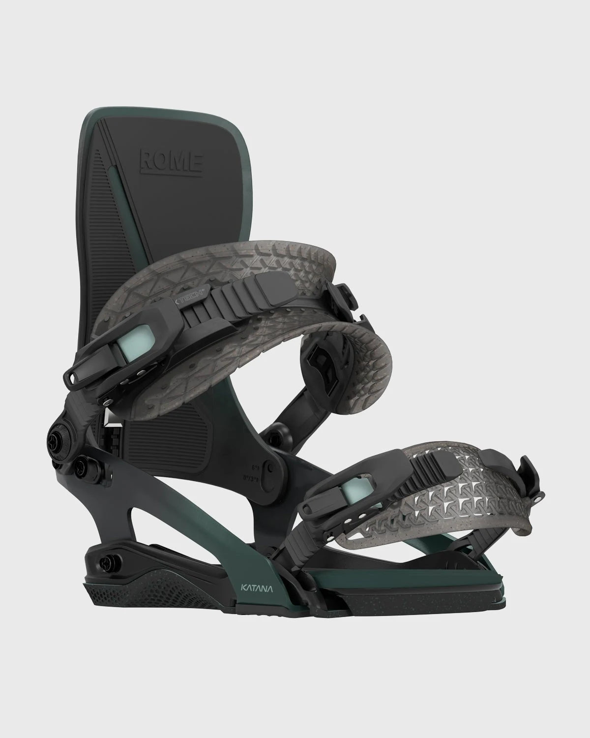 Rome Katana FW Pro snowboard bindings in black, side view