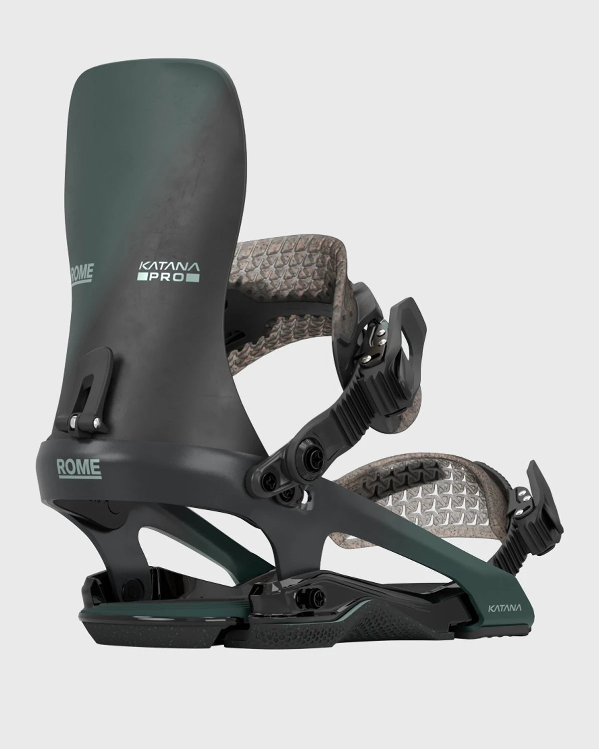 Rome Katana FW Pro snowboard bindings in black, men's hardgoods gear