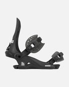 Rome Trace HW snowboard bindings in black, angled product view