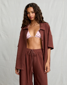 RVCA Womens Fade Crochet Shirt - People Skate and Snowboard