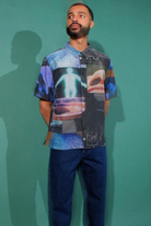 Quasi Skateboards Dementia Short Sleeve Button Up Shirt size large - People Skate and Snowboard