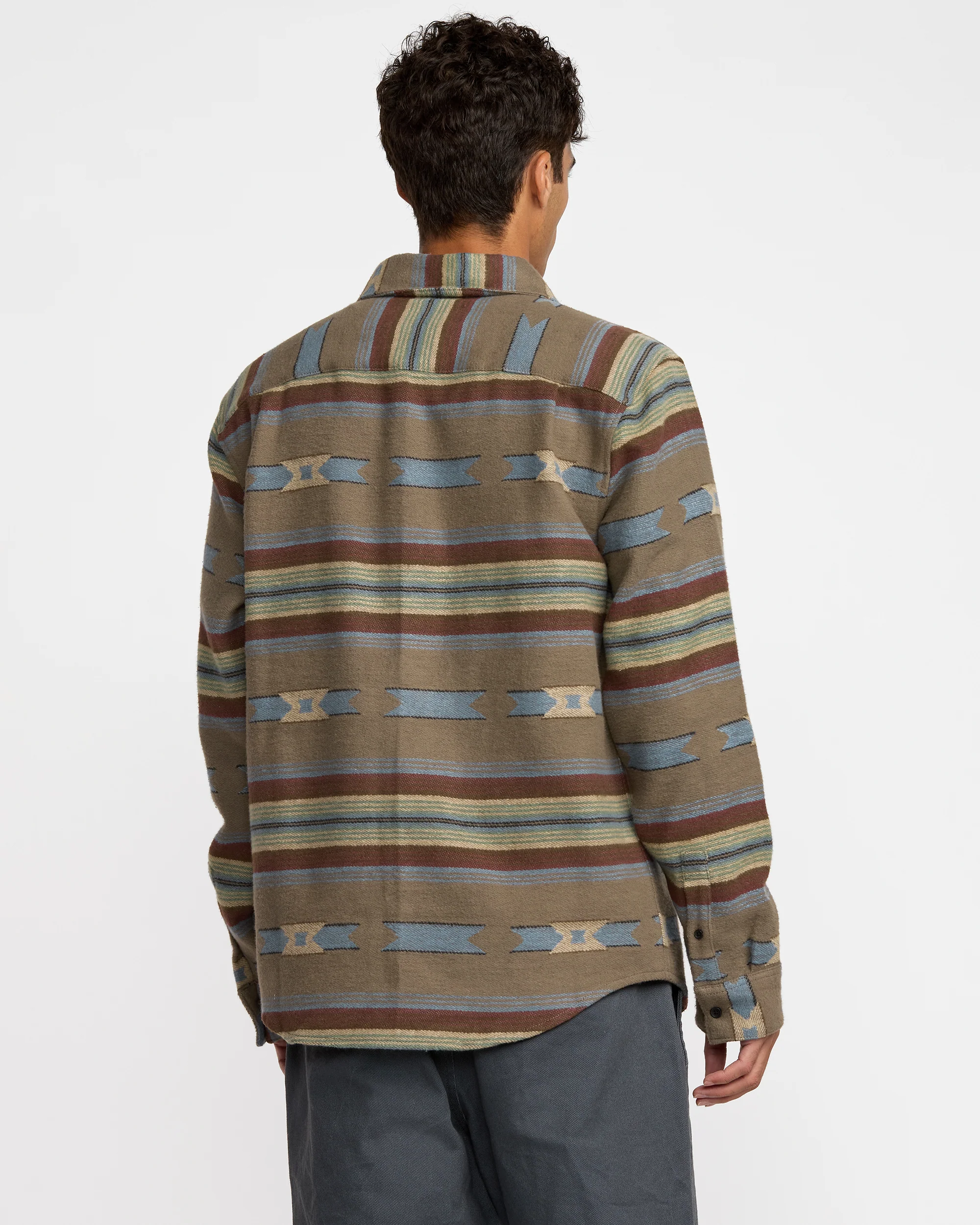RVCA Dayshift Blanket Flannel Long Sleeve Shirt - People Skate and Snowboard