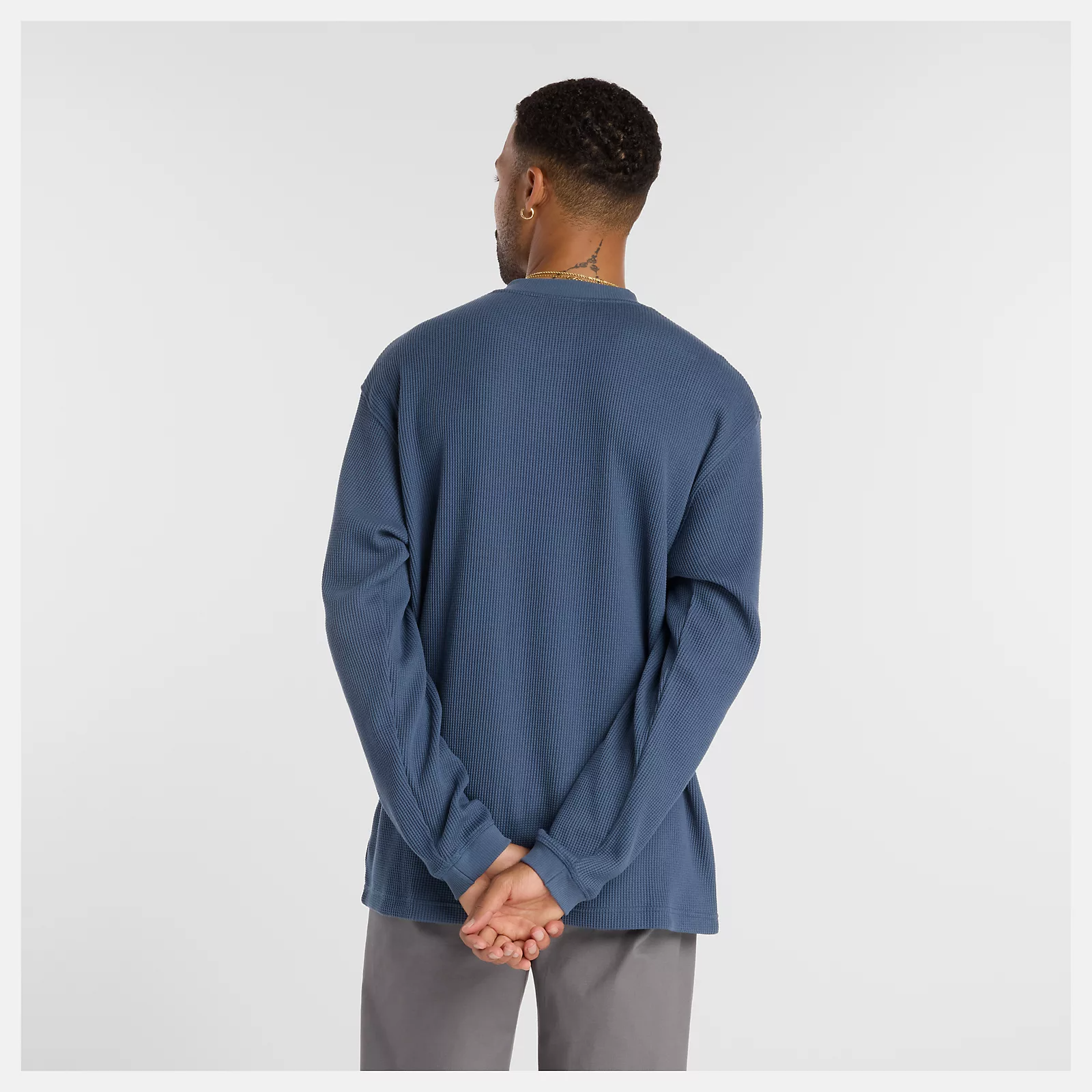 New Balance Numeric Waffle Knit Long Sleeve Henley - People Skate and Snowboard