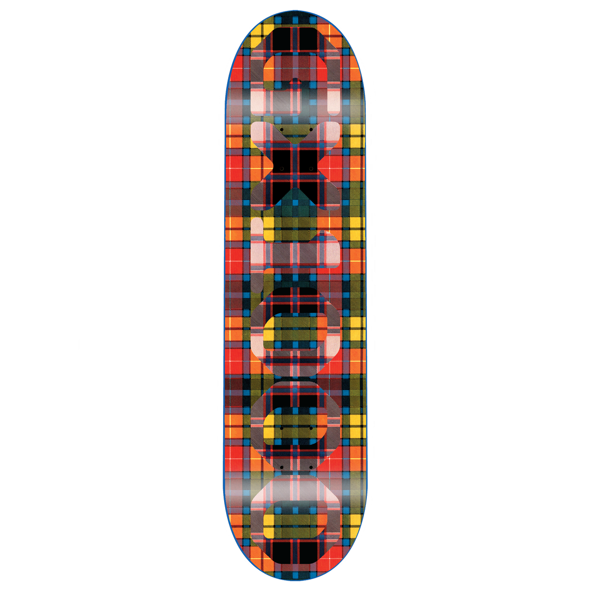 GX1000 OG Logo Tartan Orange Skate Deck 8.375" - People Skate and Snowboard