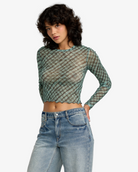 RVCA Womens River Long Sleeve Crop Top - People Skate and Snowboard